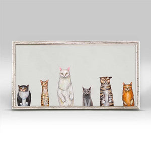 Cats Cats Cats Mini Framed Canvas Print by Eli Halpin