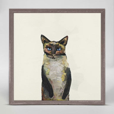 Siamese Mini Framed Canvas Print by Eli Halpin