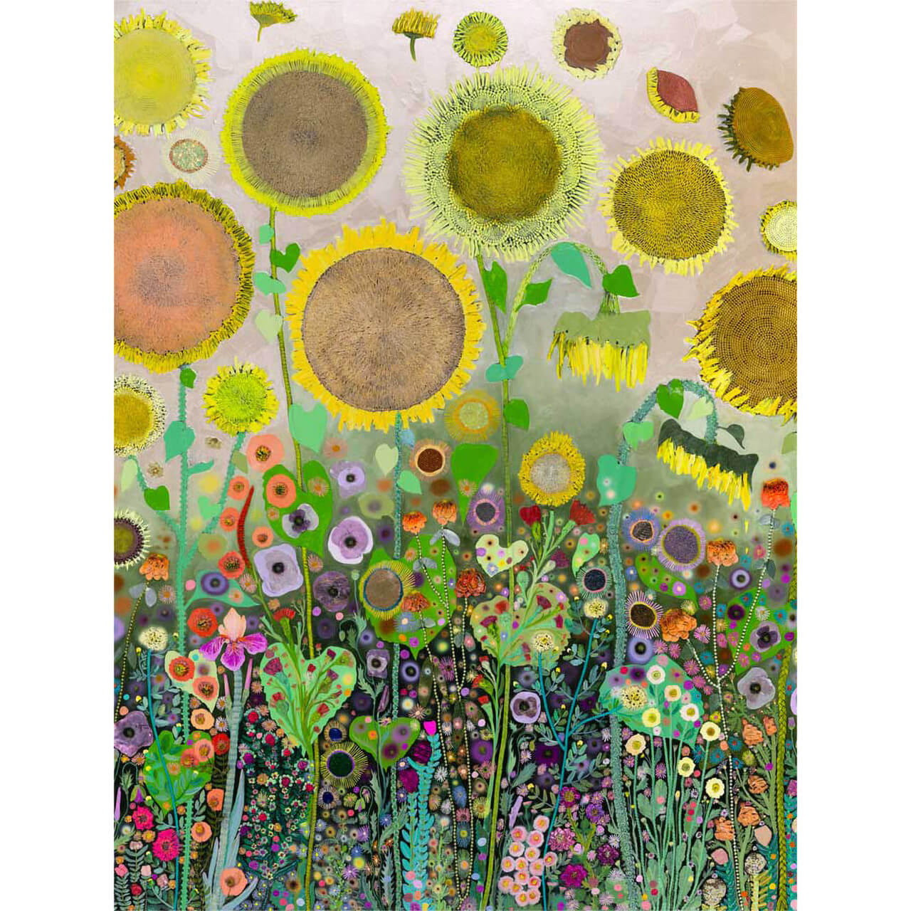 Sunflower Garden Canvas Print by Eli Halpin + 24"x30"