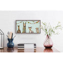Donkey, Llama, Goat, Sheep with Garland Mini Framed Canvas Print by Eli Halpin