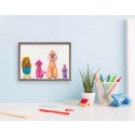 Poodle Doodle Mini Framed Canvas Print by Eli Halpin