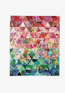 Fallen Triangle - Postage Stamp Collage Print + 11"x14" by Katie Conley