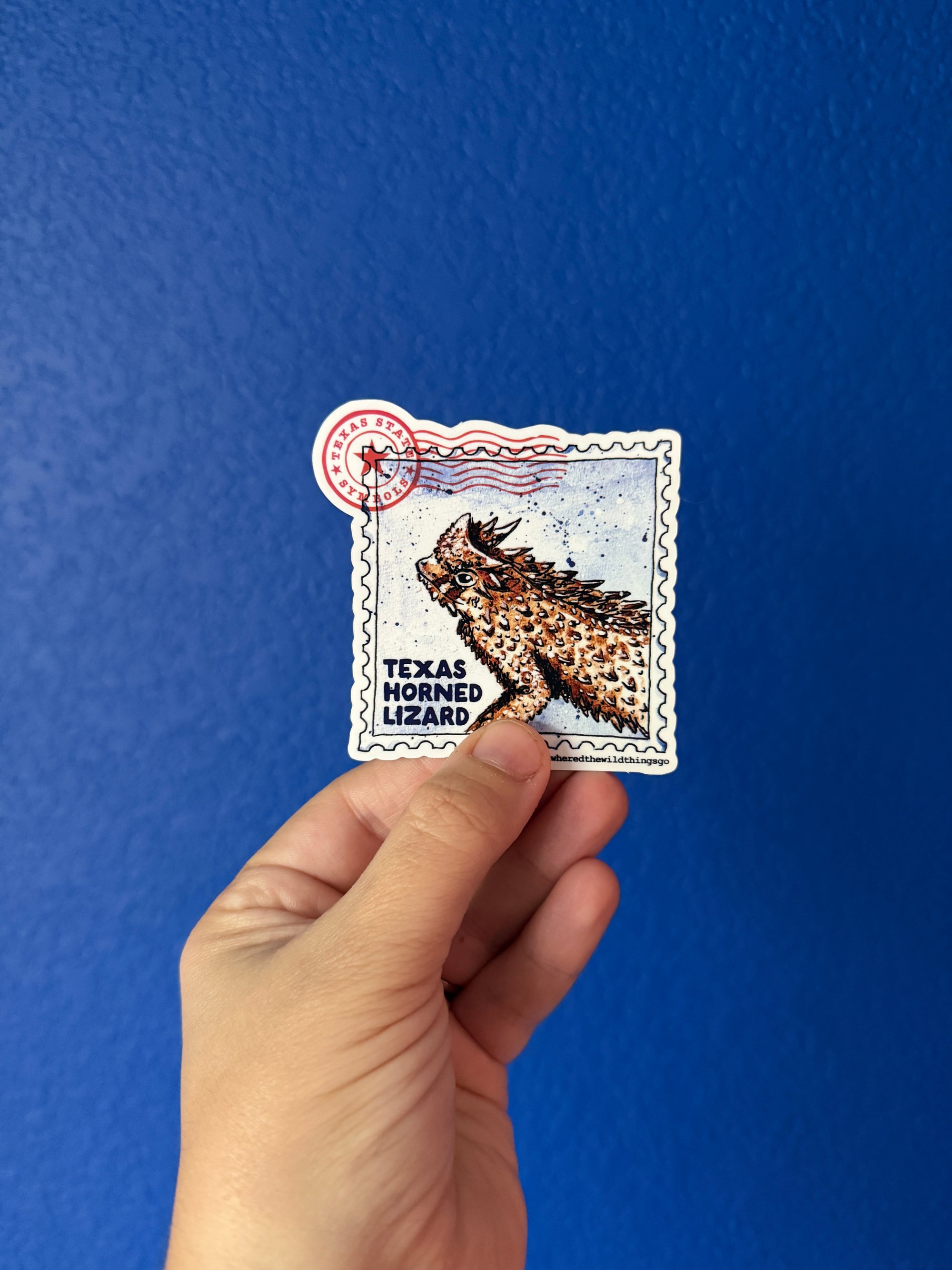 Texas Horned Lizard Sticker by Emily Tolipova of Where'd The Wild Things Go