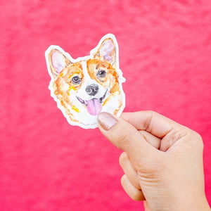 Super cute Pembroke Corgi Sticker.