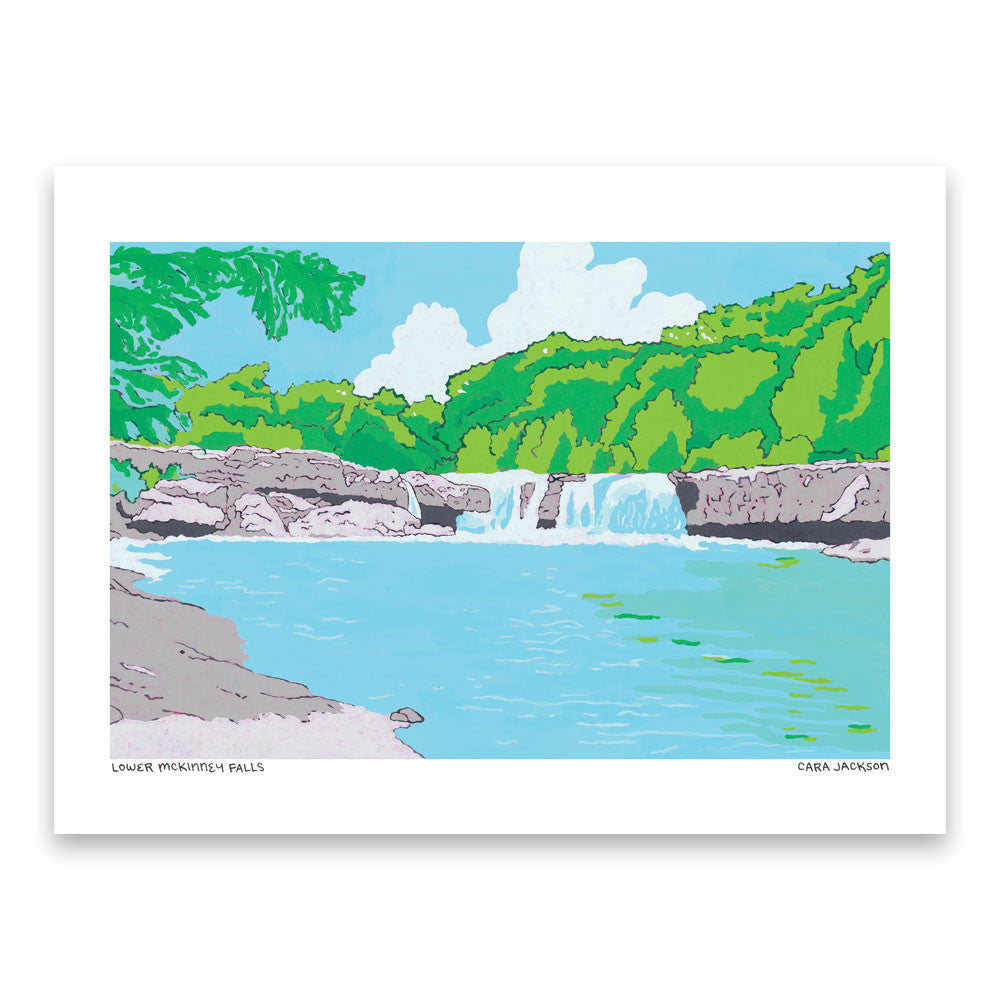 Lower McKinney Falls Print by Cara Jackson + 12" x 16"