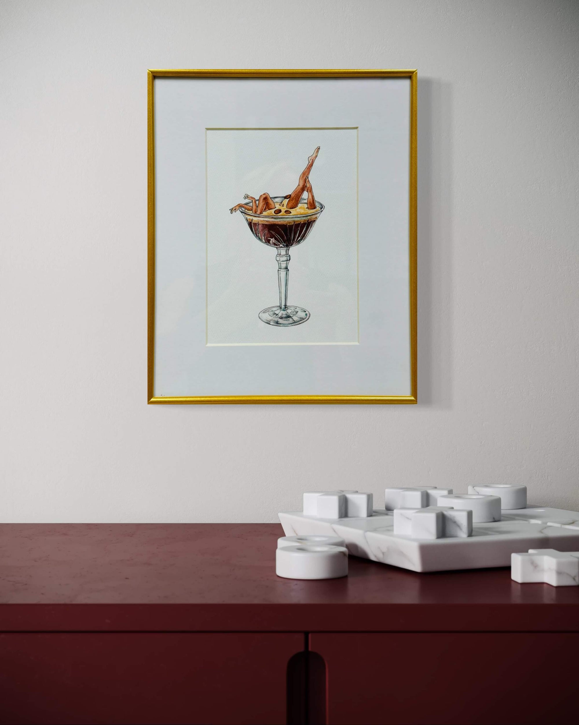 Espresso Martini Print by Maridad Studio - Framed