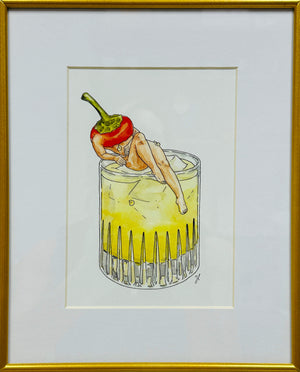 Picante Margarita Print by Maridad Studio - Framed