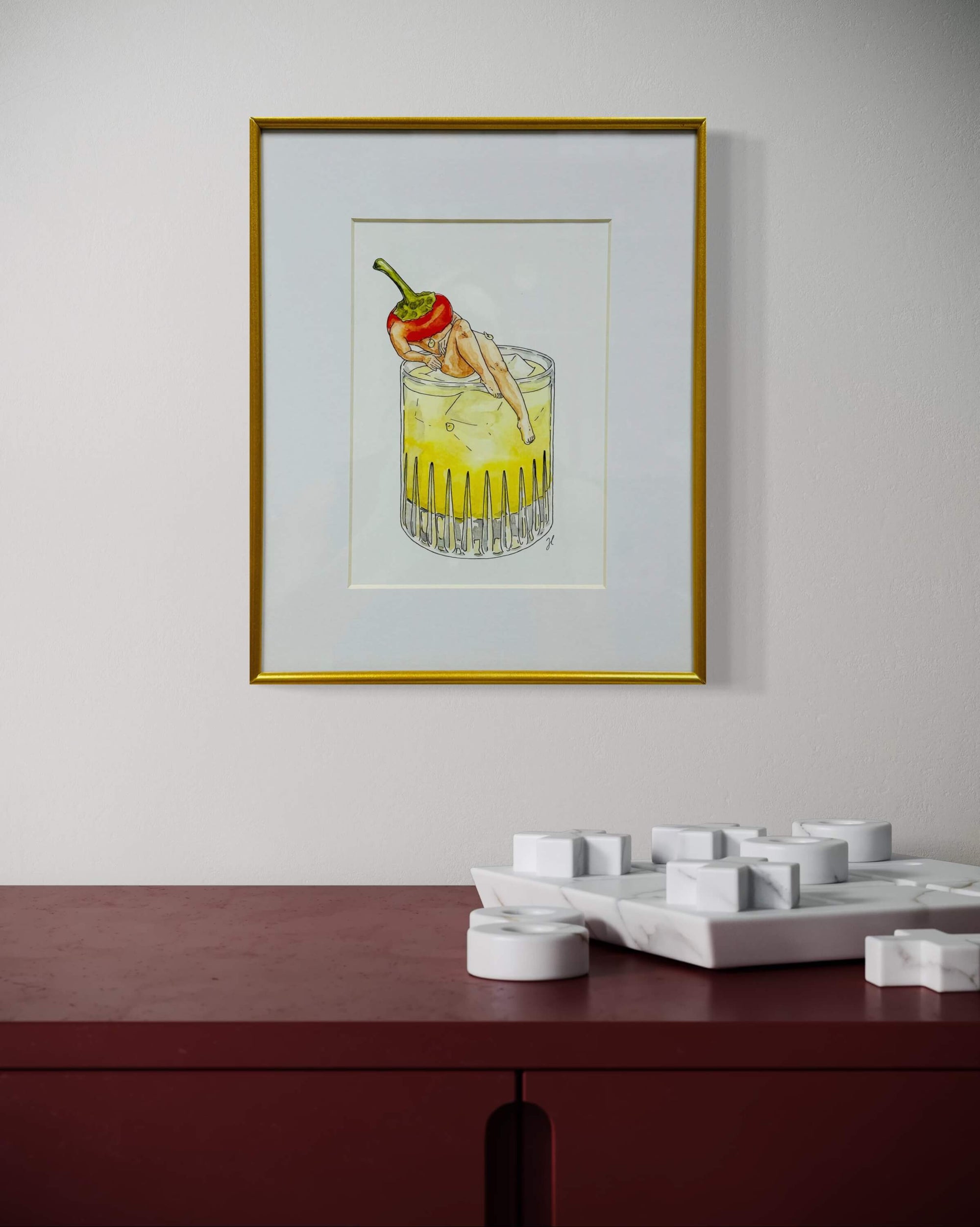 Picante Margarita Print by Maridad Studio - Framed