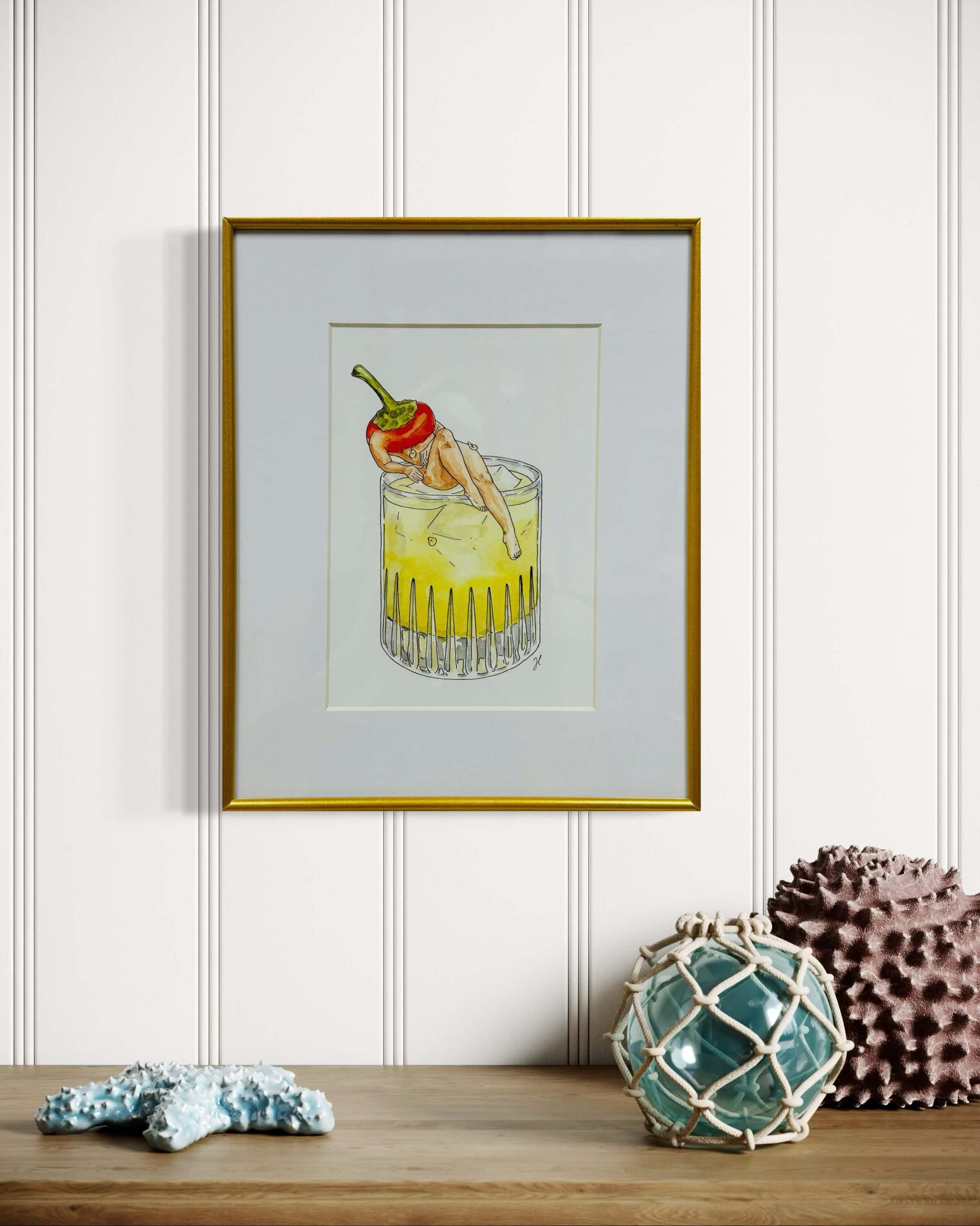 Picante Margarita Print by Maridad Studio - Framed