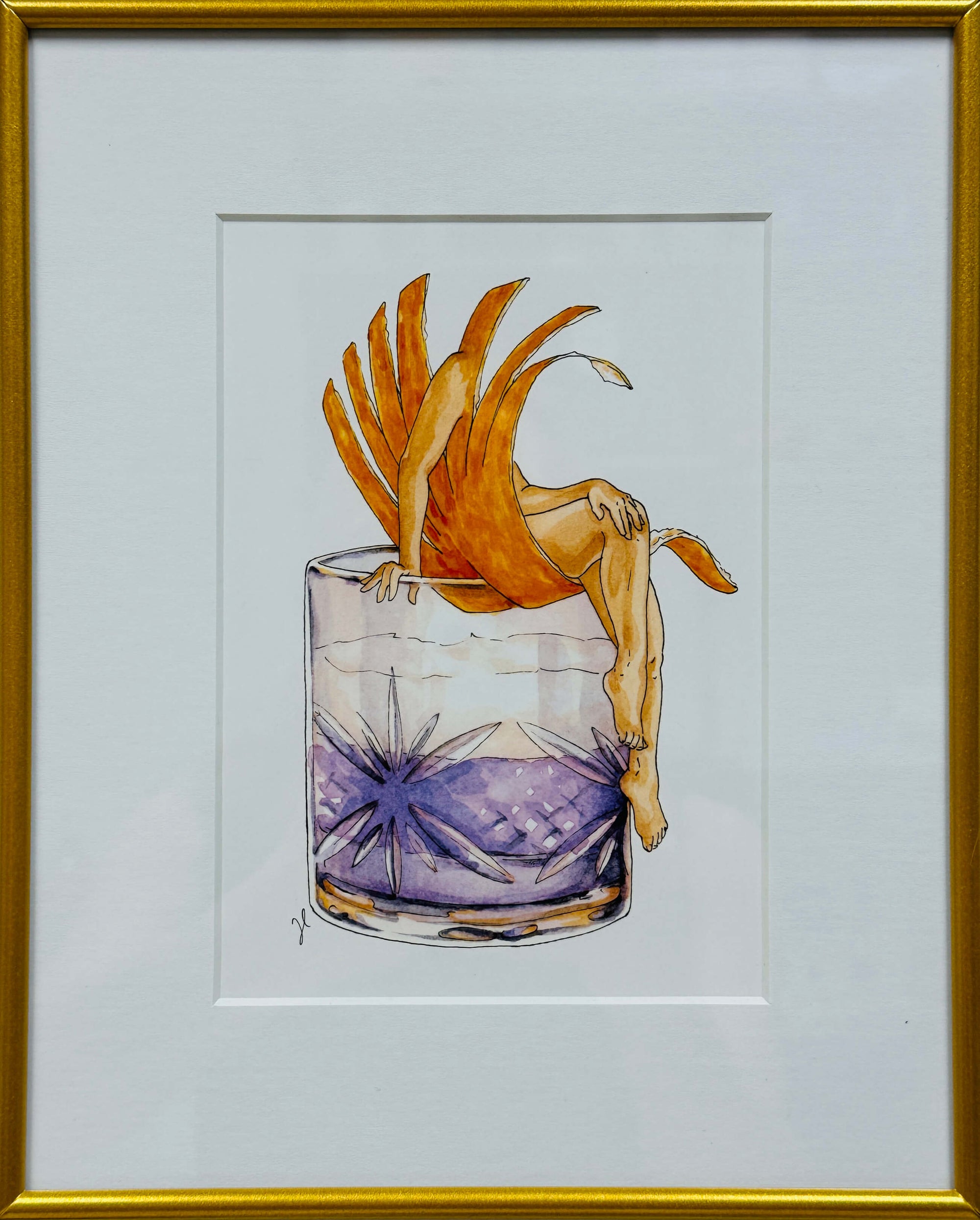 Empress Gin Sour Print by Maridad Studio - Framed