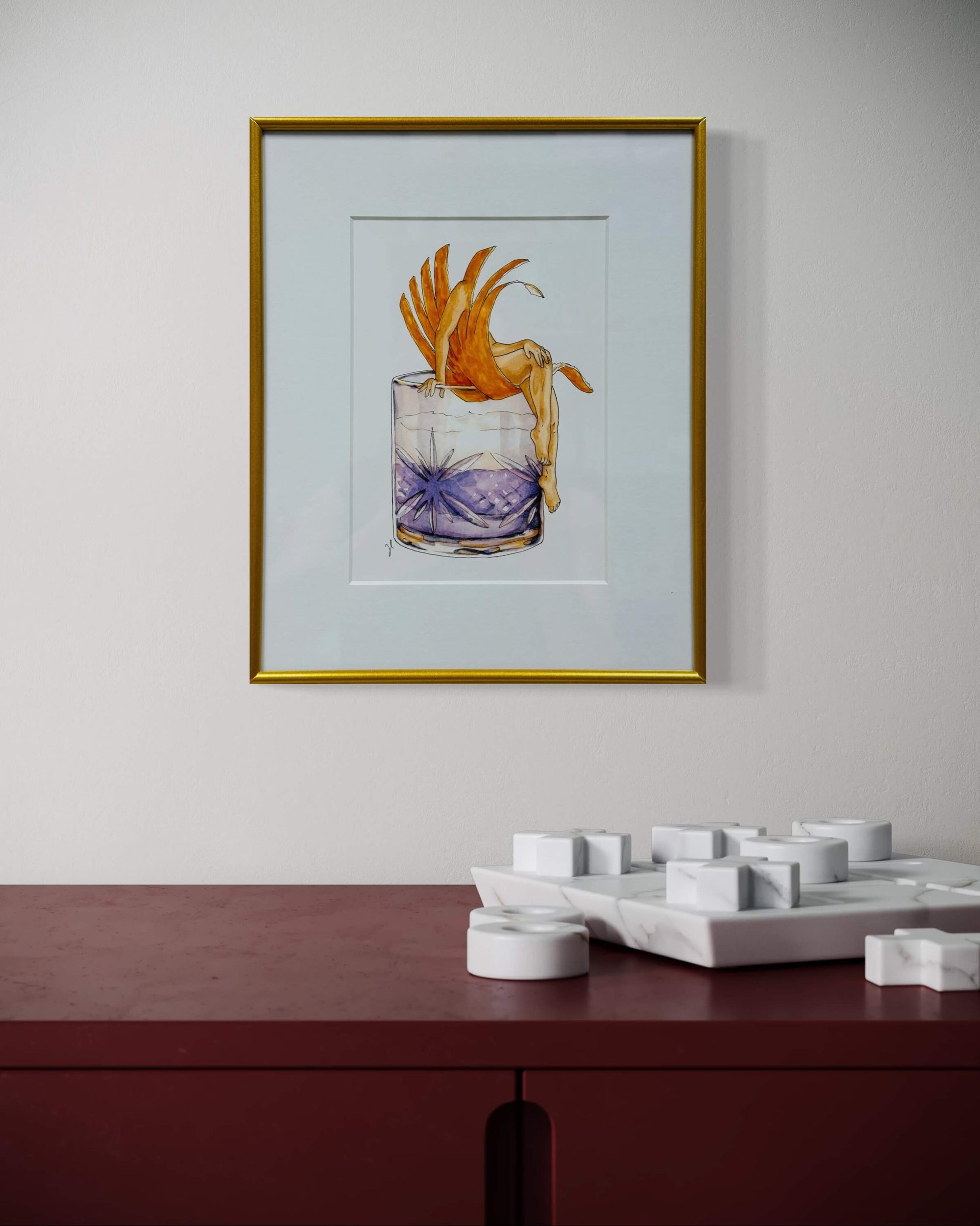 Empress Gin Sour Print by Maridad Studio - Framed