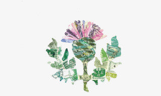 Scottish Thistle - Postage Stamp Collage Print by Katie Conley