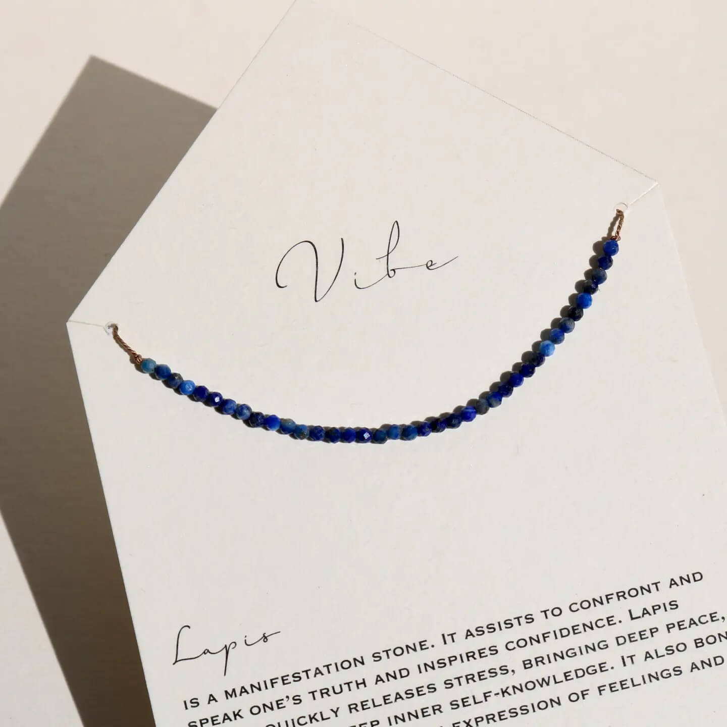 Lapis + Silk Necklace by VIBE