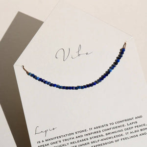 Lapis + Silk Necklace by VIBE