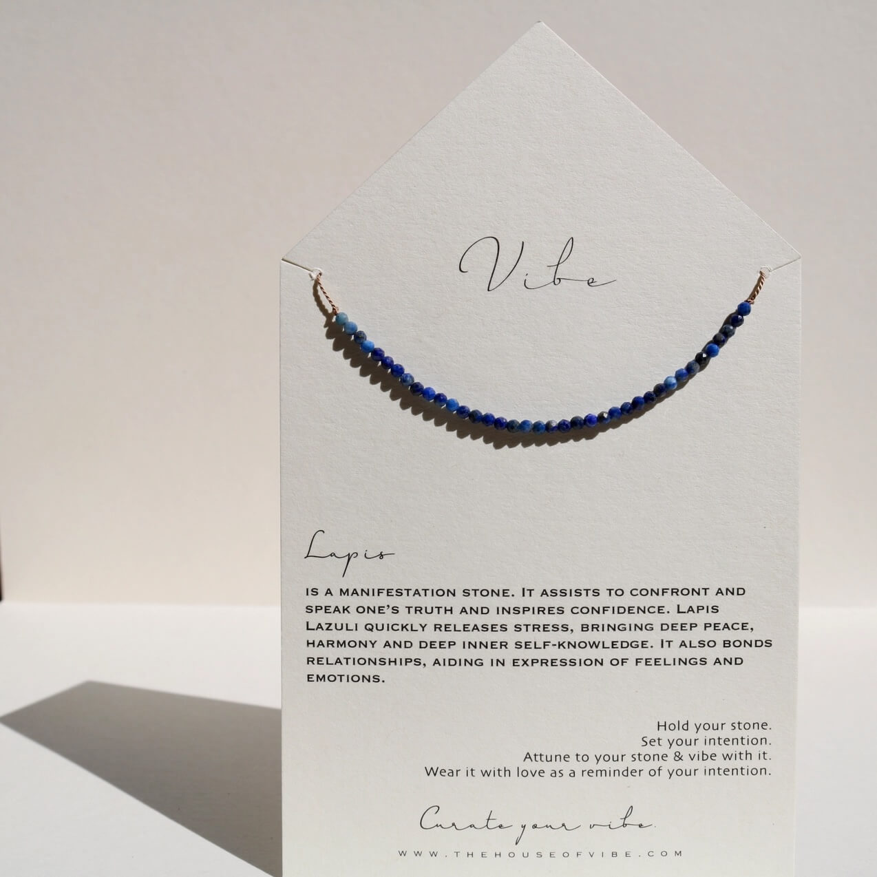 Lapis + Silk Necklace by VIBE