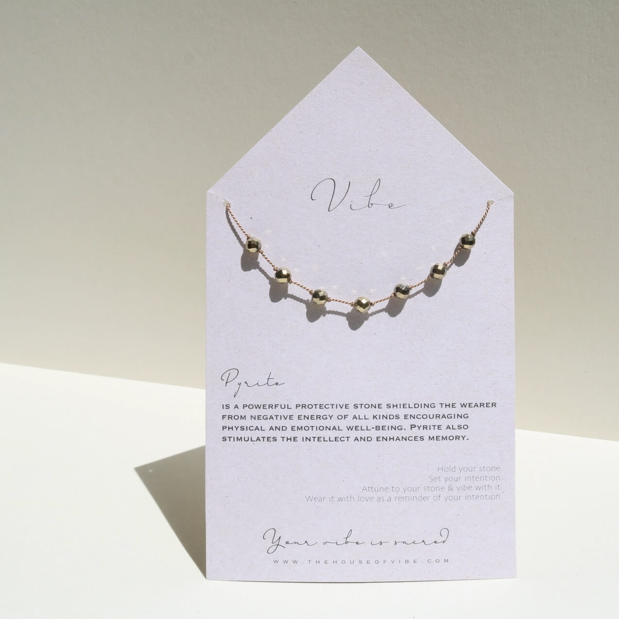 Pyrite + Silk Necklace by VIBE