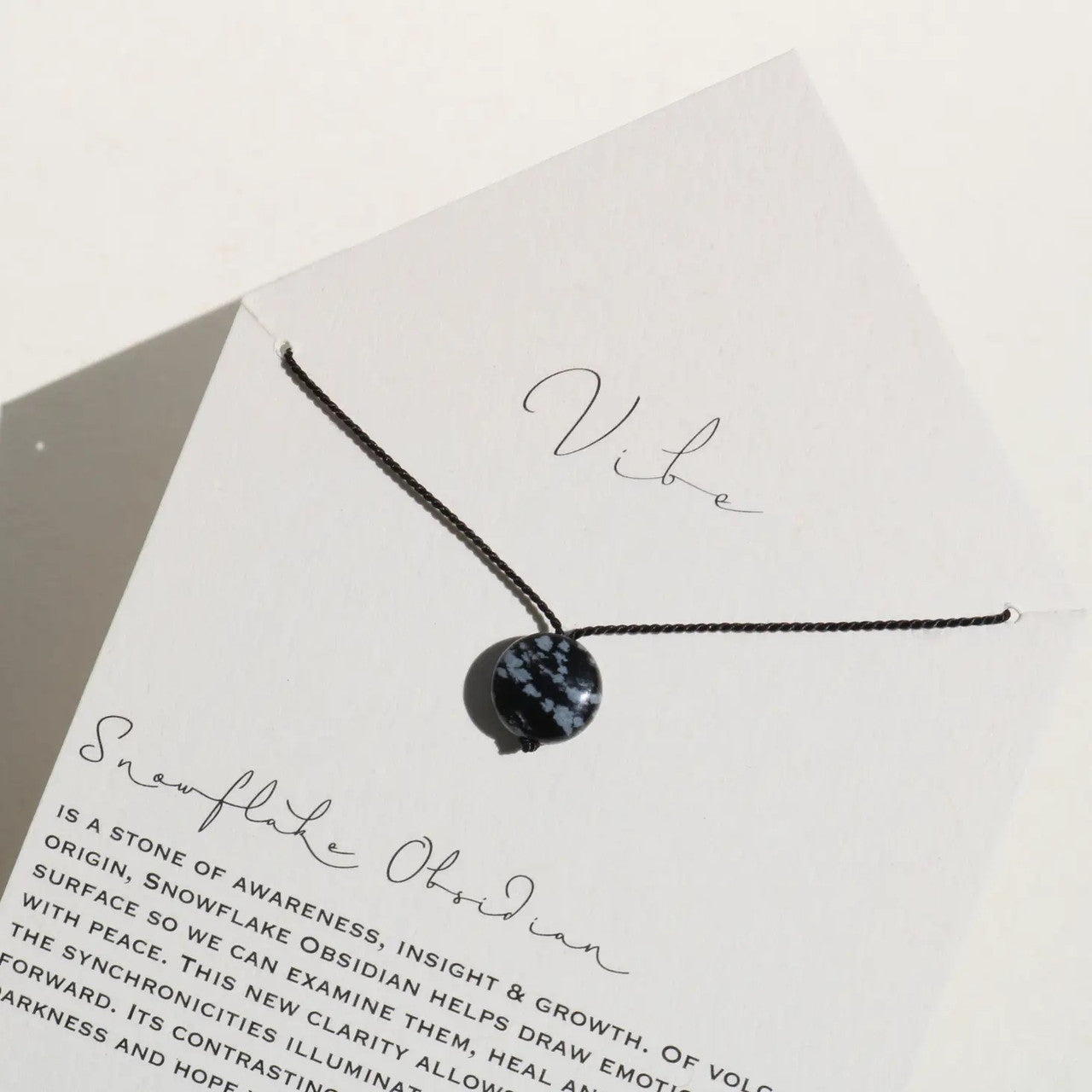 Obsidian Snowflake Necklace by Vibe