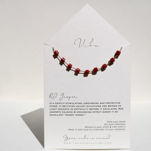 Red Jasper + Silk Necklace by VIBE