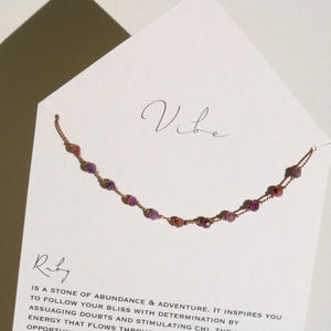 Ruby + Silk Necklace by VIBE