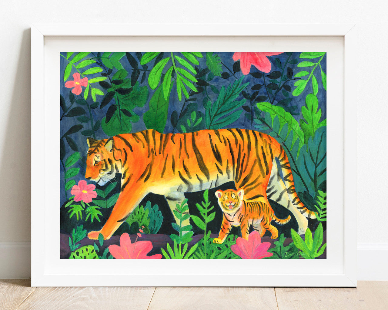 Walk with the Tigers Print by Zoee Xiao