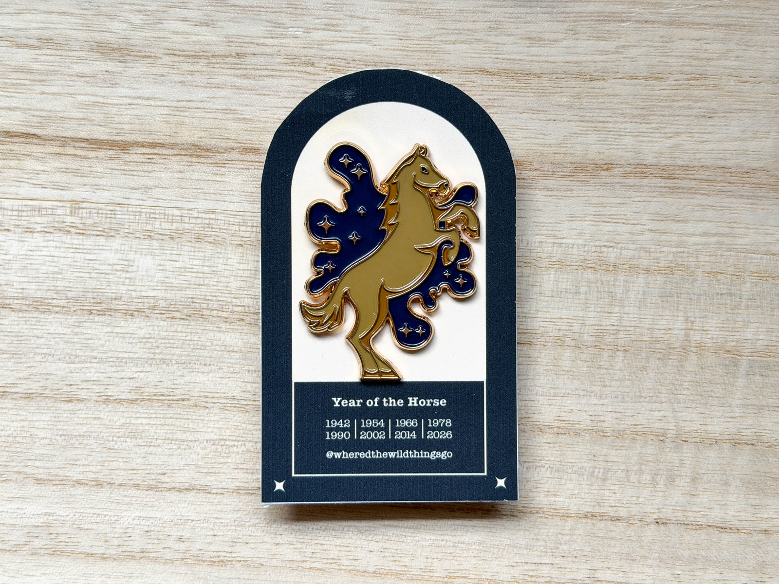 Year of the Horse Pin by Emily Tolipova of Where’d The Wild Thing Go