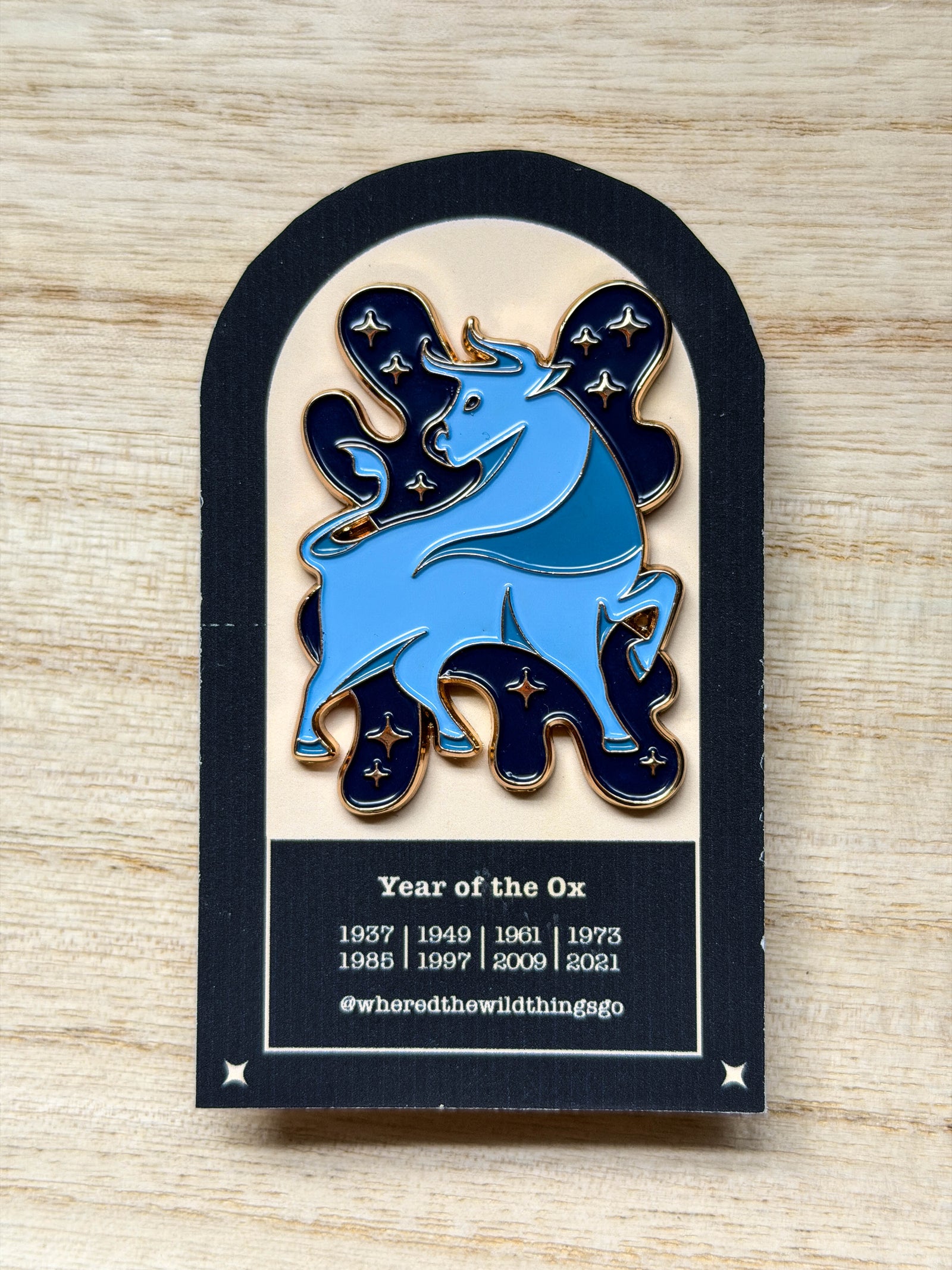 Year of the Ox Pin by Emily Tolipova of Where’d The Wild Thing Go