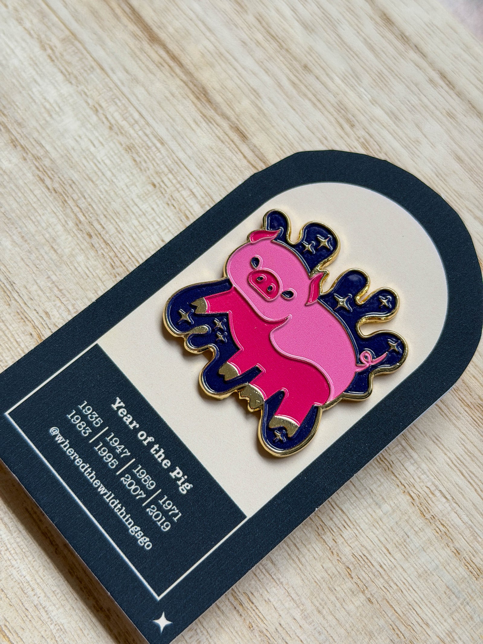 Year of the Pig Pin by Emily Tolipova of Where’d The Wild Thing Go